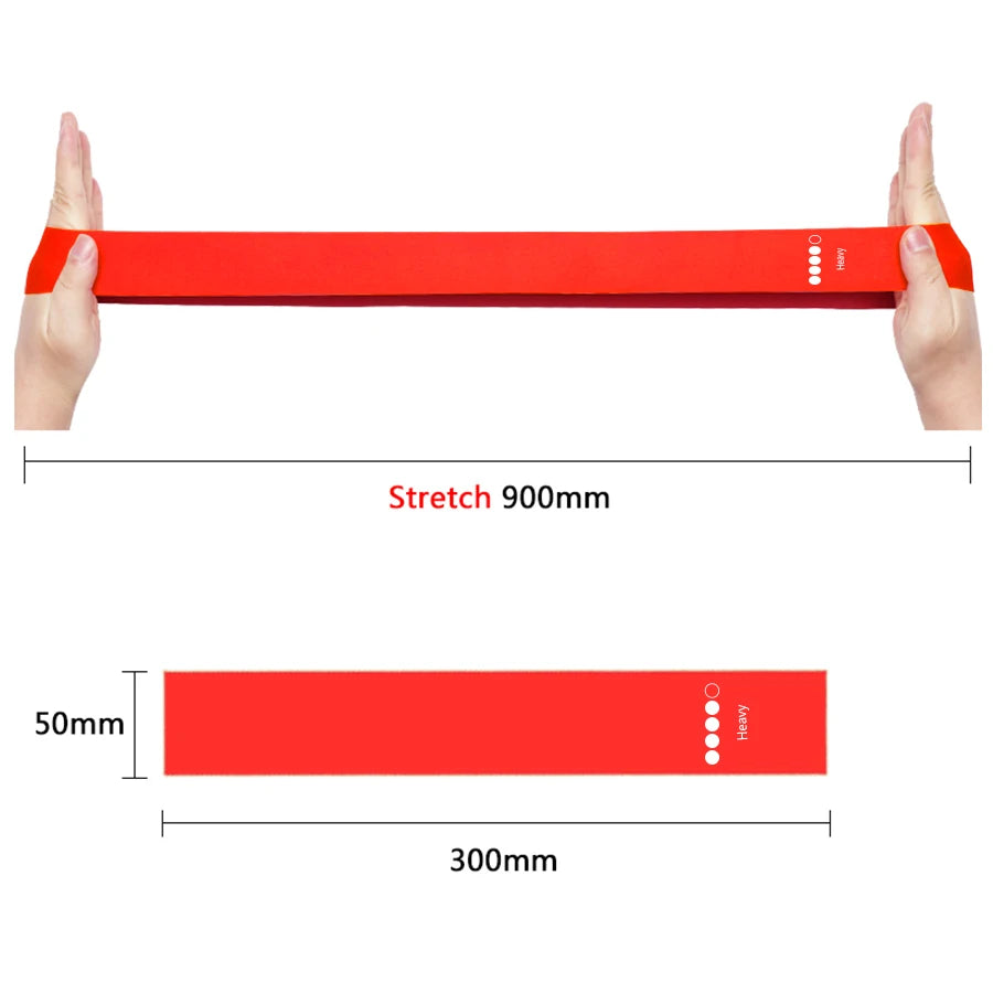 Yoga Sport Exercise Elastic Fitness Bands Ideal for Home 5 Different Levels Resistance Bands Pilates Crossfit Workout Equipment