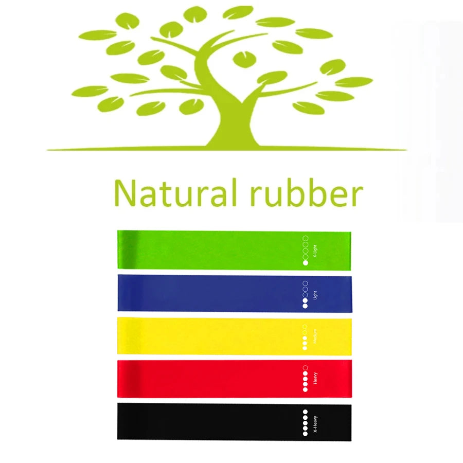 Yoga Sport Exercise Elastic Fitness Bands Ideal for Home 5 Different Levels Resistance Bands Pilates Crossfit Workout Equipment